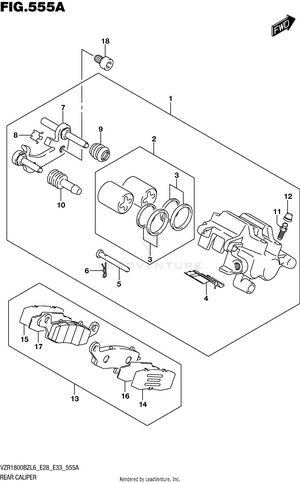 Rear Caliper Schematic