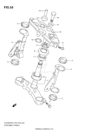 Steering Stem (gs500h) Schematic