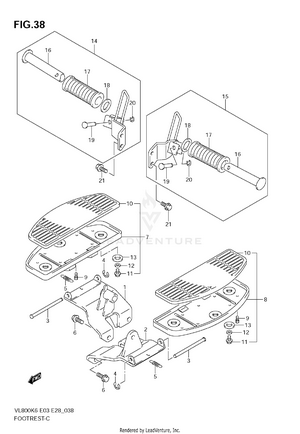 Footrest (model K6/k7/k8) Schematic