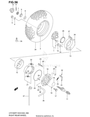Right Rear Wheel Schematic