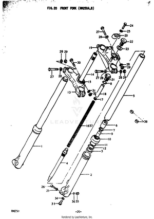 Front Fork (rm250a Schematic