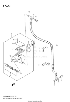 Front Master Cylinder Schematic