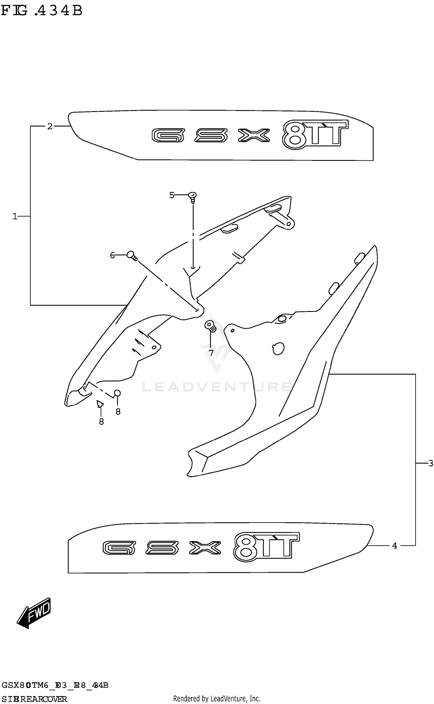SIDE REAR COVER (GSX800TTRQB)