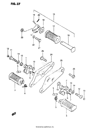 Footrest (model Z) Schematic