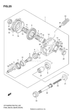 Final Bevel Gear (rear) Schematic