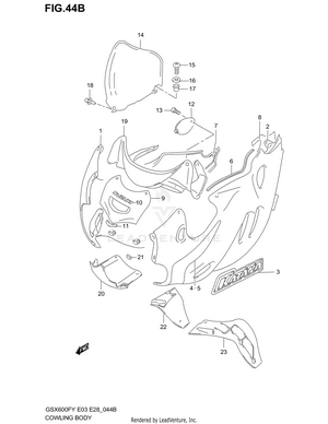 Cowling Body (model Y) Schematic