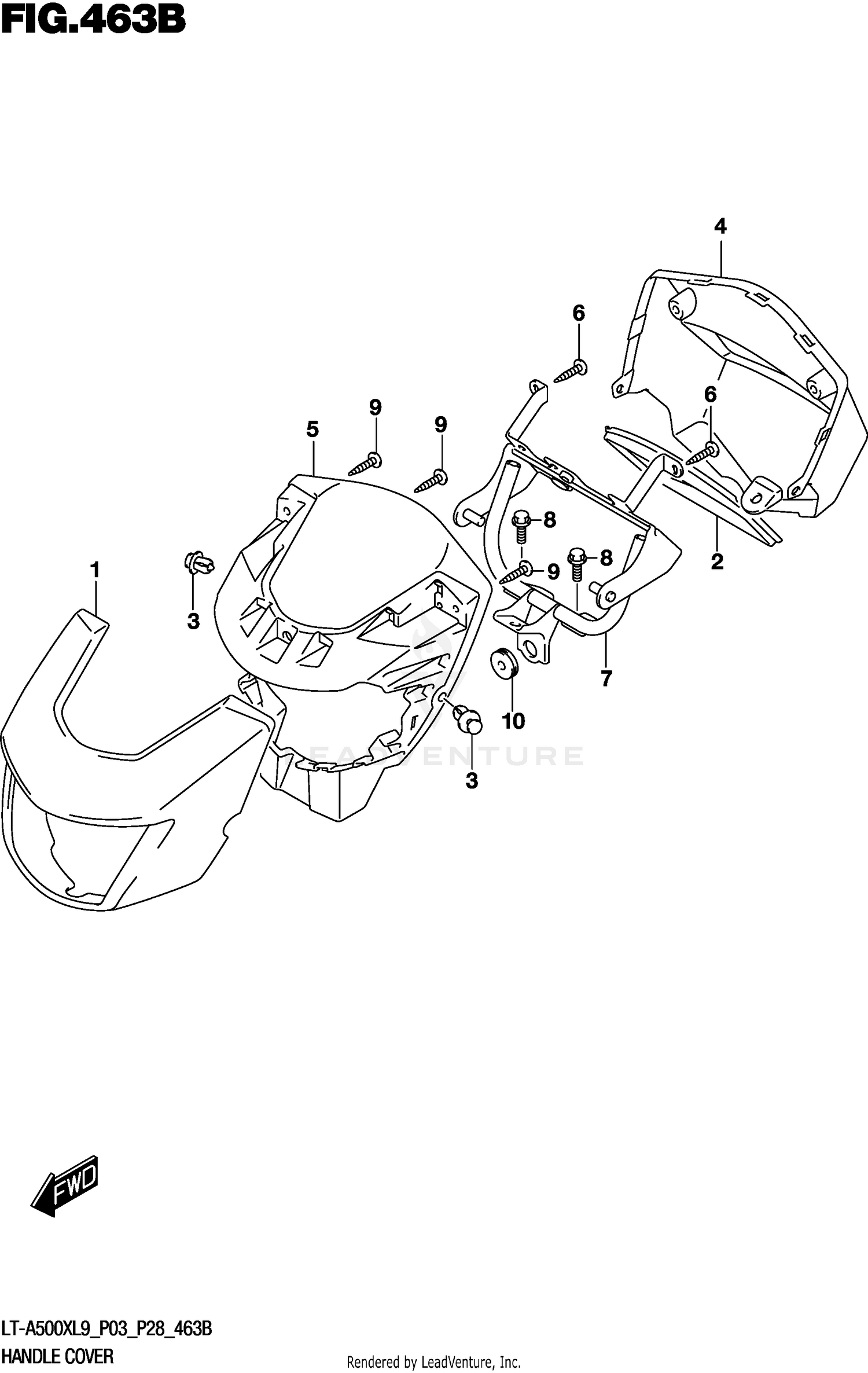 HANDLE COVER (LT-A500XL9 P28)