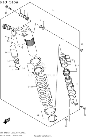 Rear Shock Absorber (rm-z450l5 E03) Schematic
