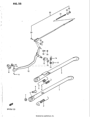 Stand - Rear Brake Schematic