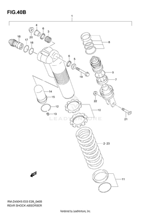 Rear Shock Absorber (model K7) Schematic