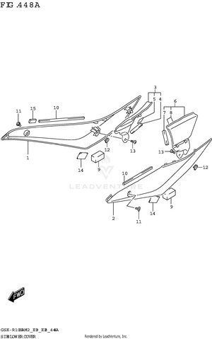 Side Lower Cover (gsx-r1000a) Schematic