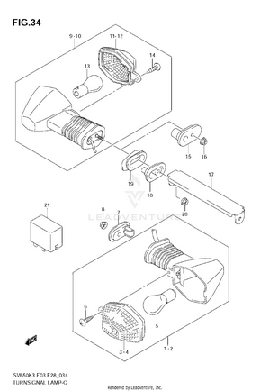 Turnsignal Lamp (sv650sk3/sk4/sk5/sk6/sk7/sak7) Schematic