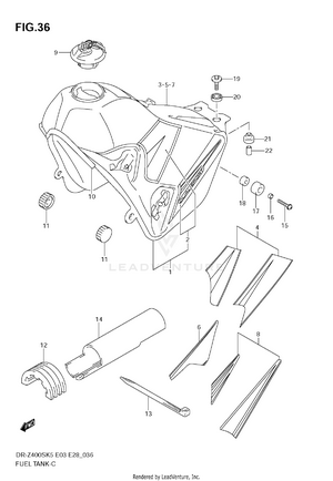 Fuel Tank (model K5/k6/k7/k8) Schematic