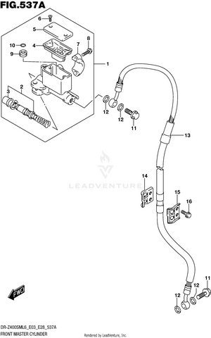Front Master Cylinder Schematic