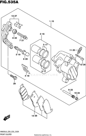 Front Caliper Schematic