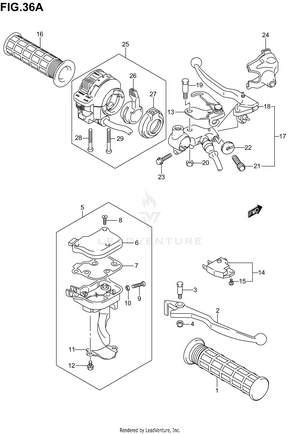 Handle Lever (model K4) Schematic