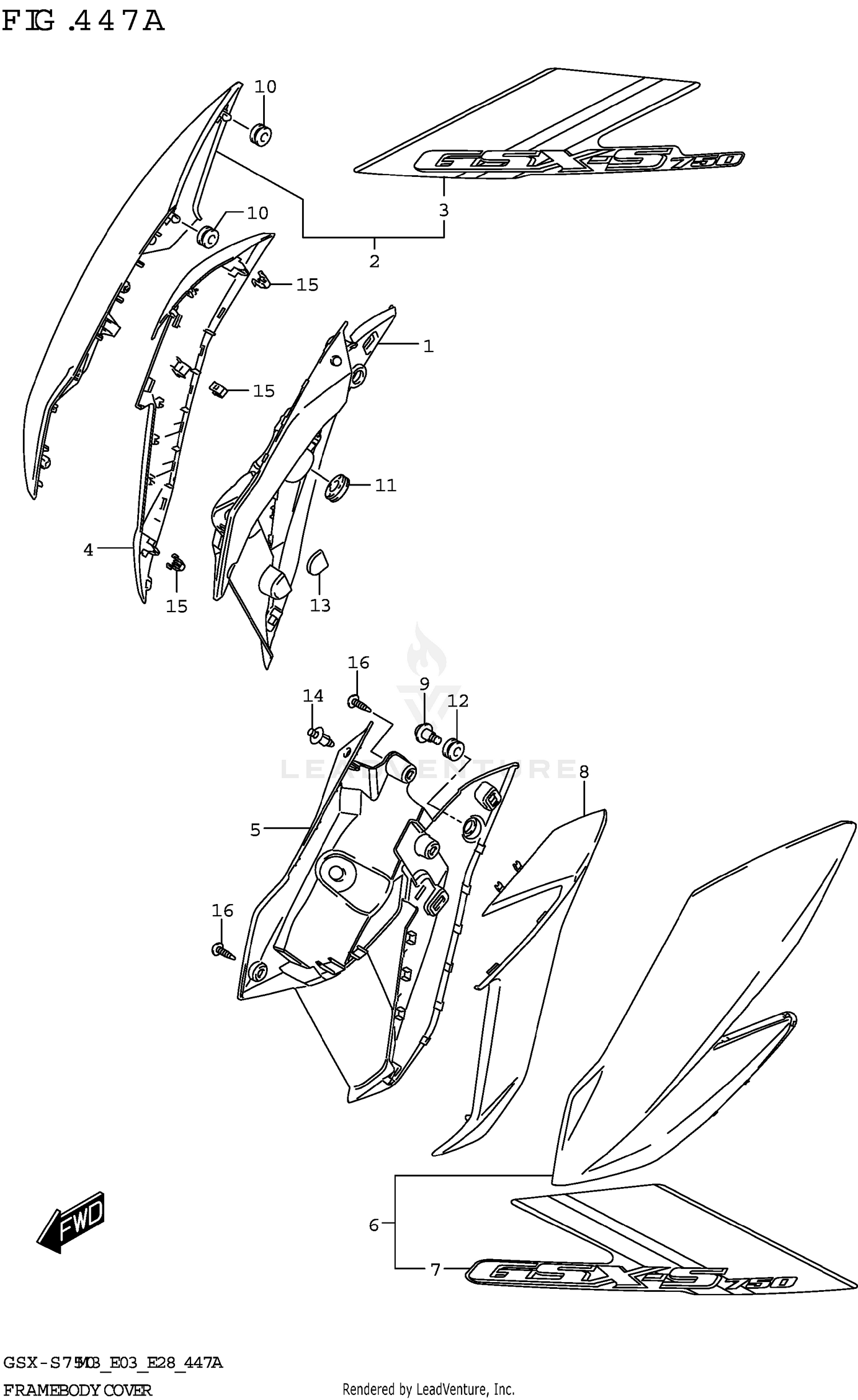 FRAME BODY COVER (GSX-S750,GSX-S750A)