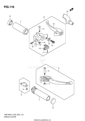 Handle Lever (vzr1800zl4 E03) Schematic