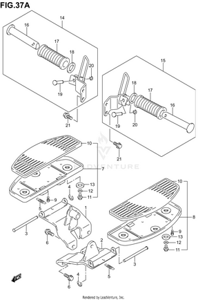 Footrest (model K5) Schematic