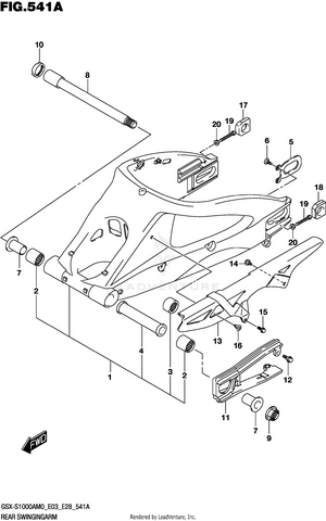 Rear Swingingarm Schematic