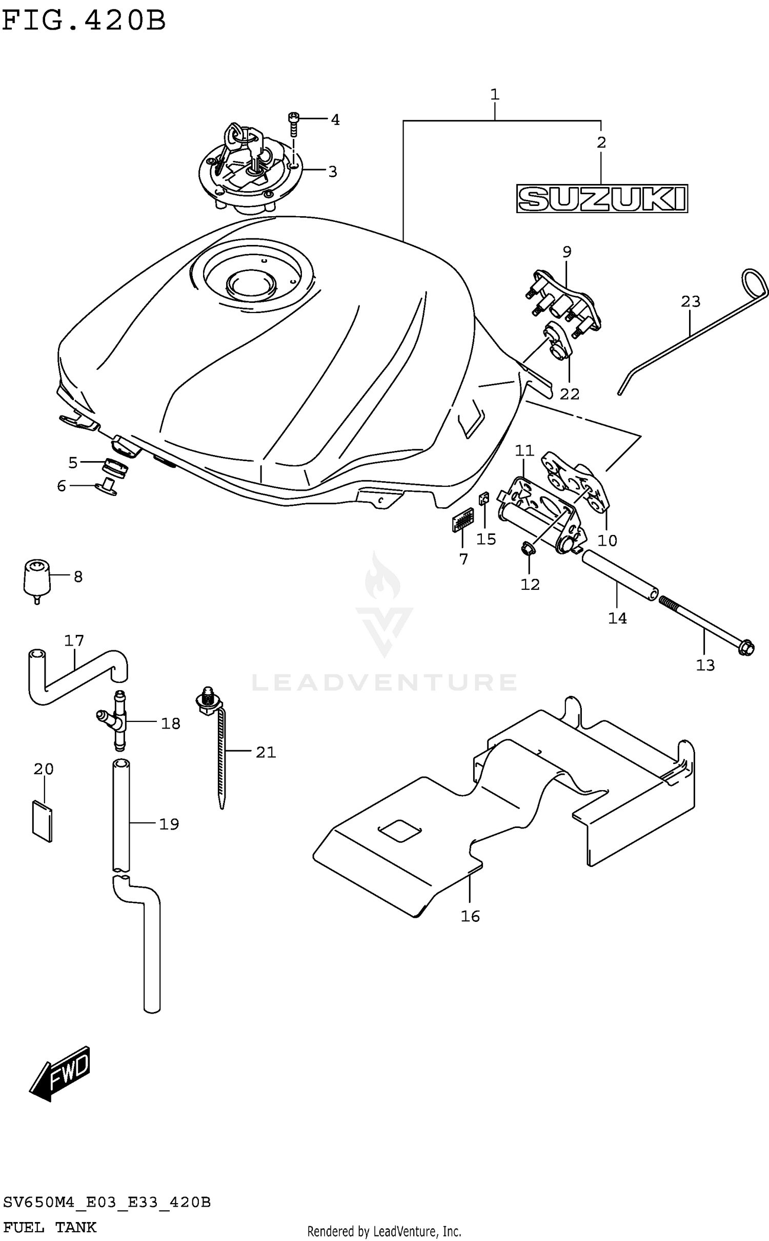 FUEL TANK (SV650M4 E33)