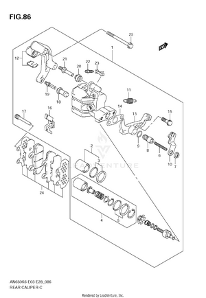 Rear Caliper (model K6/k7/k8) Schematic