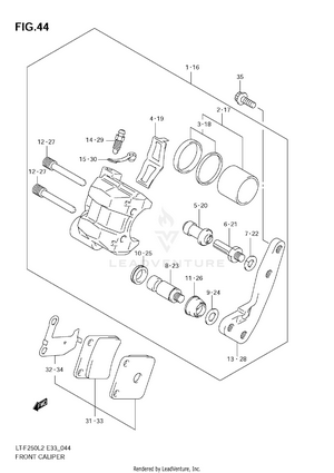 Front Caliper Schematic