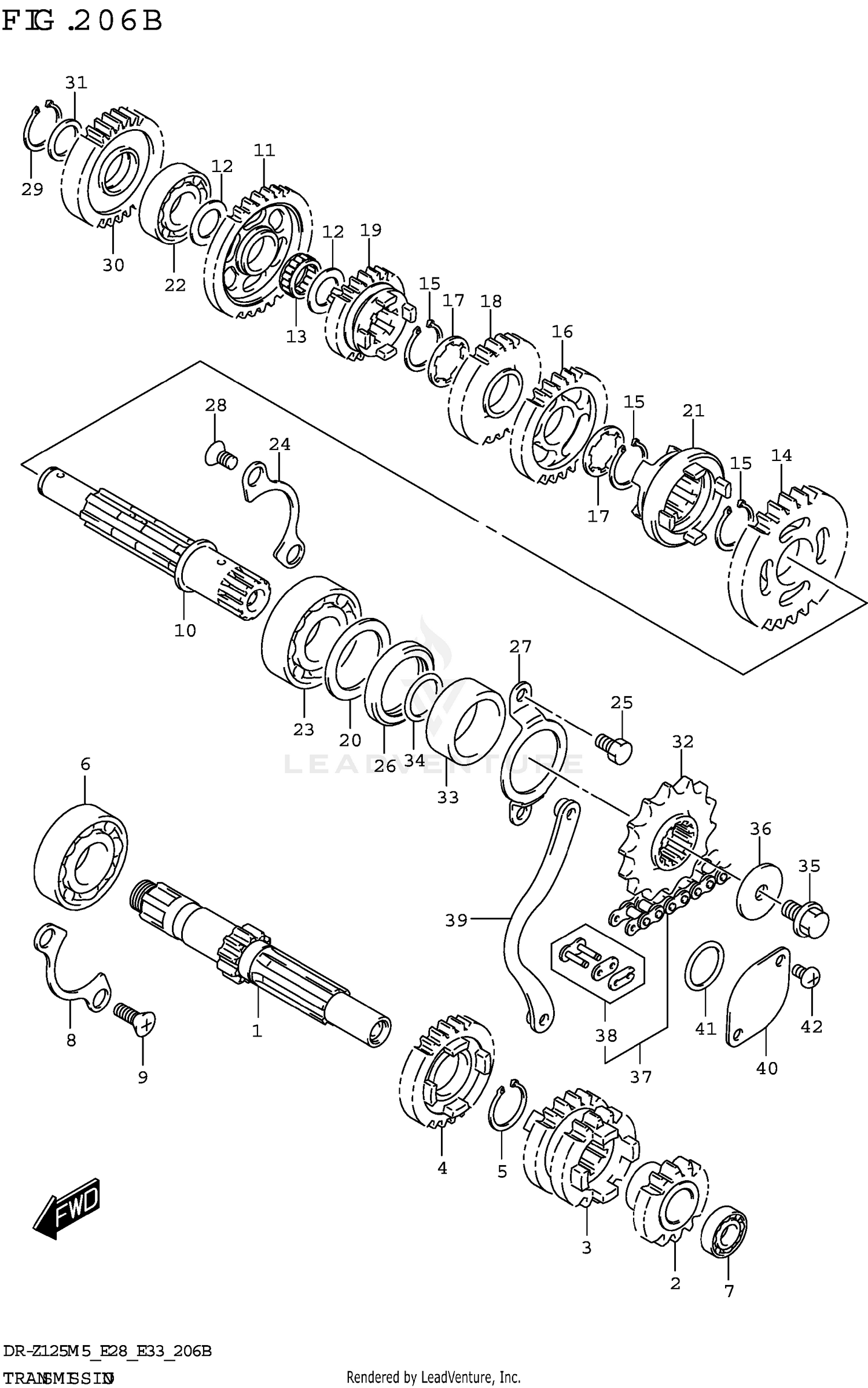 TRANSMISSION (DR-Z125L)