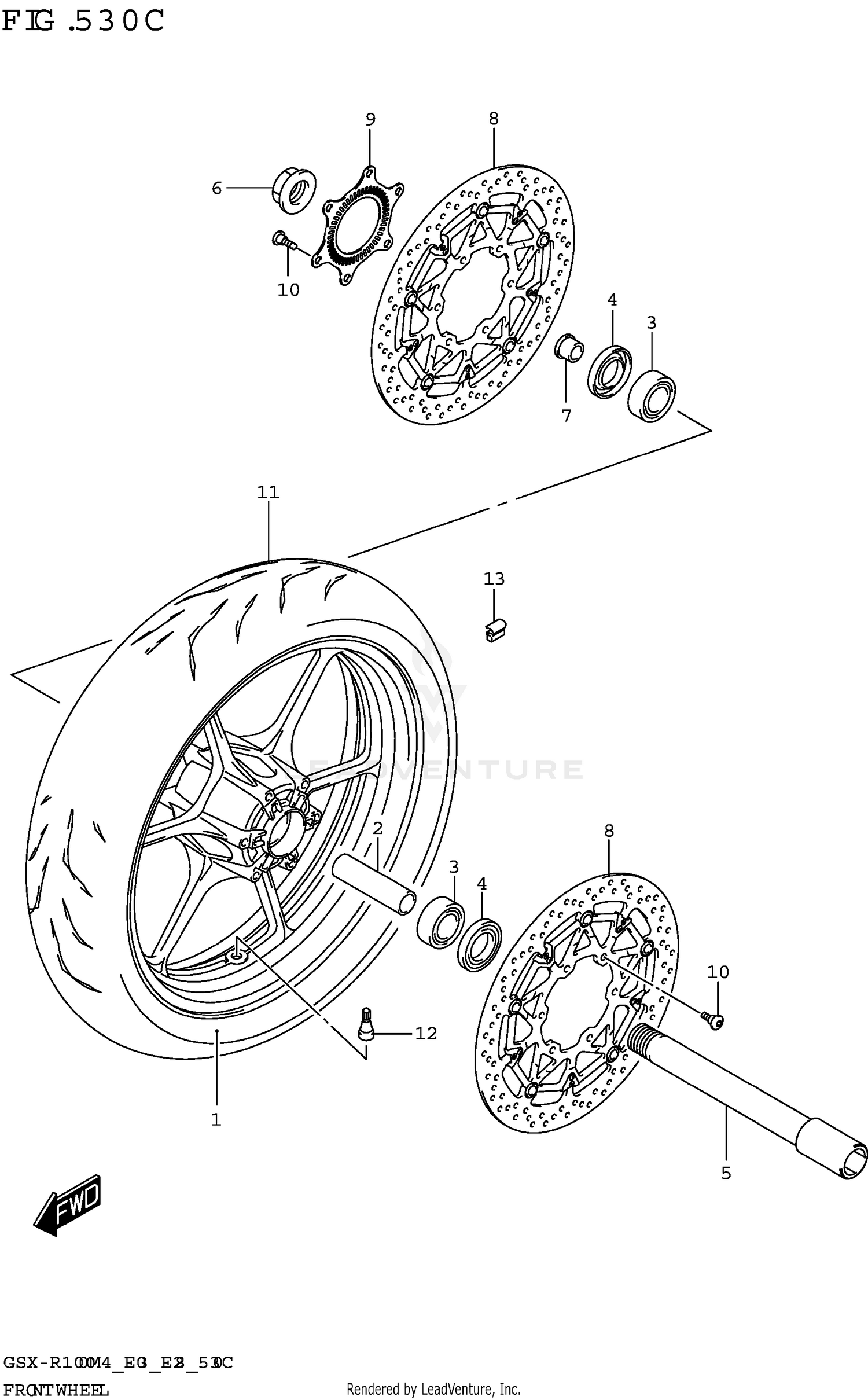FRONT WHEEL (GSX-R1000RZA)