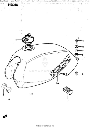 Fuel Tank (gs1100ed) Schematic