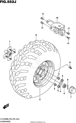Lh Rear Wheel (lt-a750xpzm0 P33) Schematic