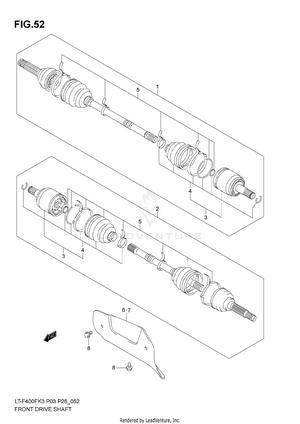 Front Drive Shaft (model K3/k4) Schematic
