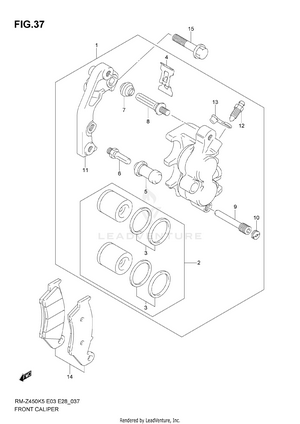 Front Caliper Schematic