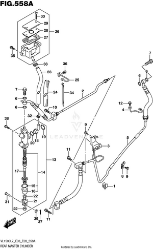 Rear Master Cylinder Schematic
