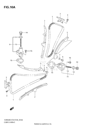 Cam Chain (model K5/k6/k7) Schematic