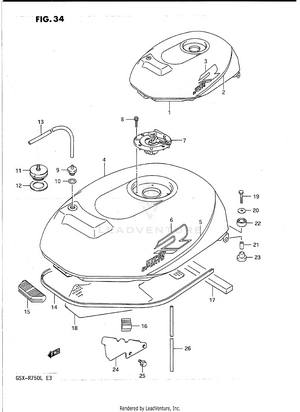 Fuel Tank (model J) Schematic