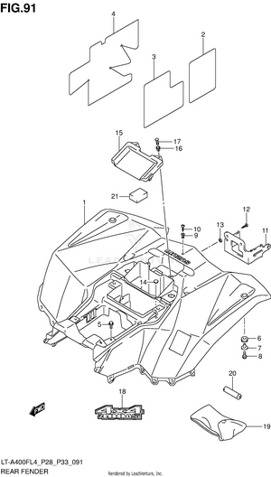 Rear Fender (lt-a400fl4 P28) Schematic