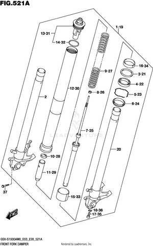 Front Fork Damper Schematic