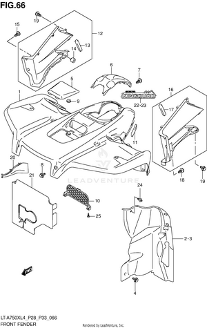 Front Fender (lt-a750xzl4 P28) Schematic