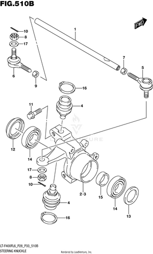 Steering Knuckle (lt-f400fl6 P33) Schematic