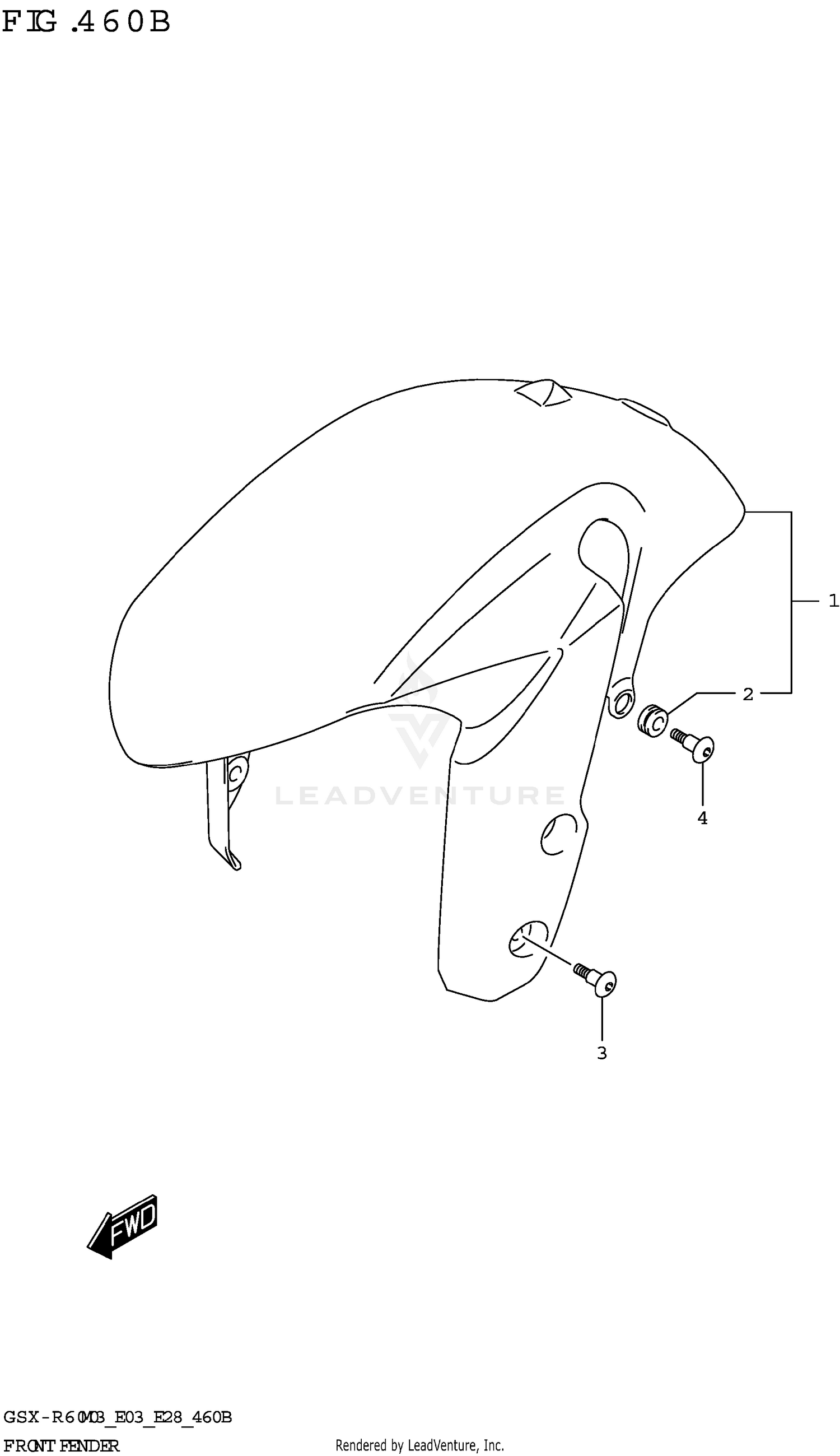 FRONT FENDER (GSX-R600Z)