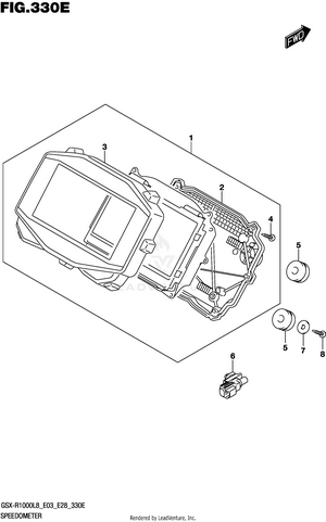 Speedometer (gsx-r1000al8 E33) Schematic
