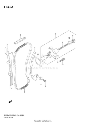 Cam Chain (model K7) Schematic