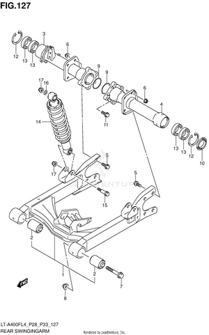 Rear Swingingarm (lt-a400fzl4 P33) Schematic