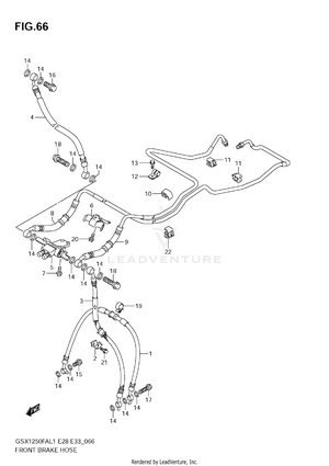 Front Brake Hose Schematic