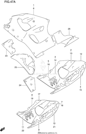 Under Cowling Body (model W) Schematic