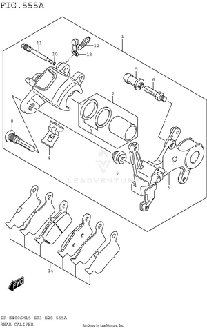 Rear Caliper Schematic