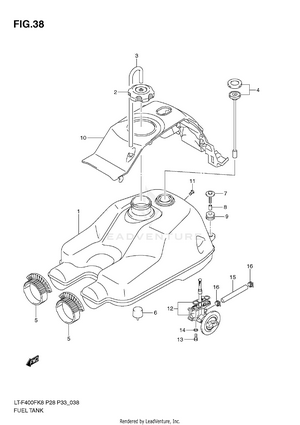 Fuel Tank (lt-f400fk8/fk9/ful0) Schematic