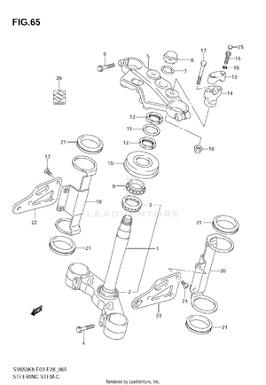 Steering Stem (sv650k8/ak8) Schematic