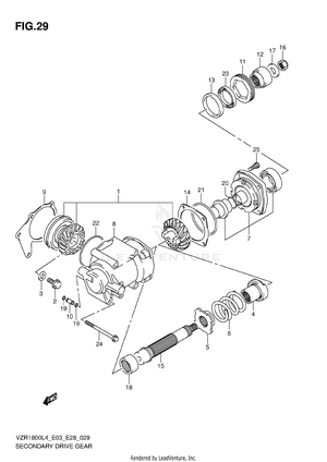 Secondary Drive Gear Schematic